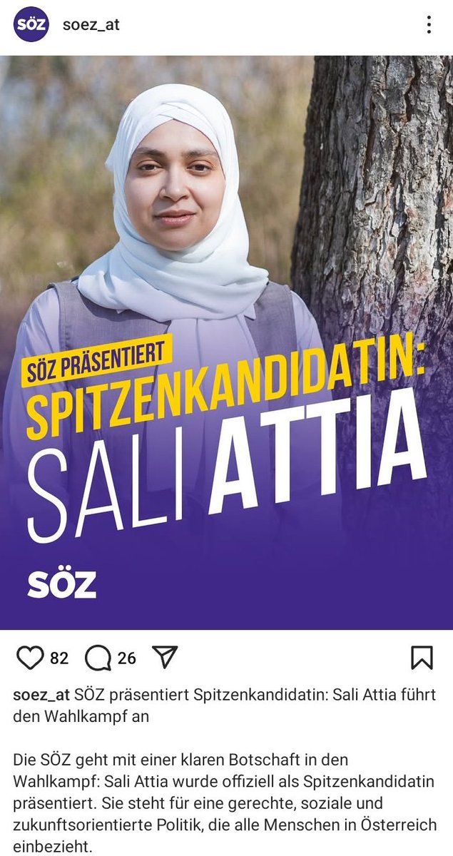 Hallo, lieber Wiener!
Das ist eure SÖZ-Spitzenkandidatin für die Wahl am 27. April. Ihr wisst, was zu tun ist, gell? Übrigens hat diese Partei eine Förderung der Stadt Wien i.d.H.v. €100.285,74 erhalten!
Allahu Akbar, Oida!