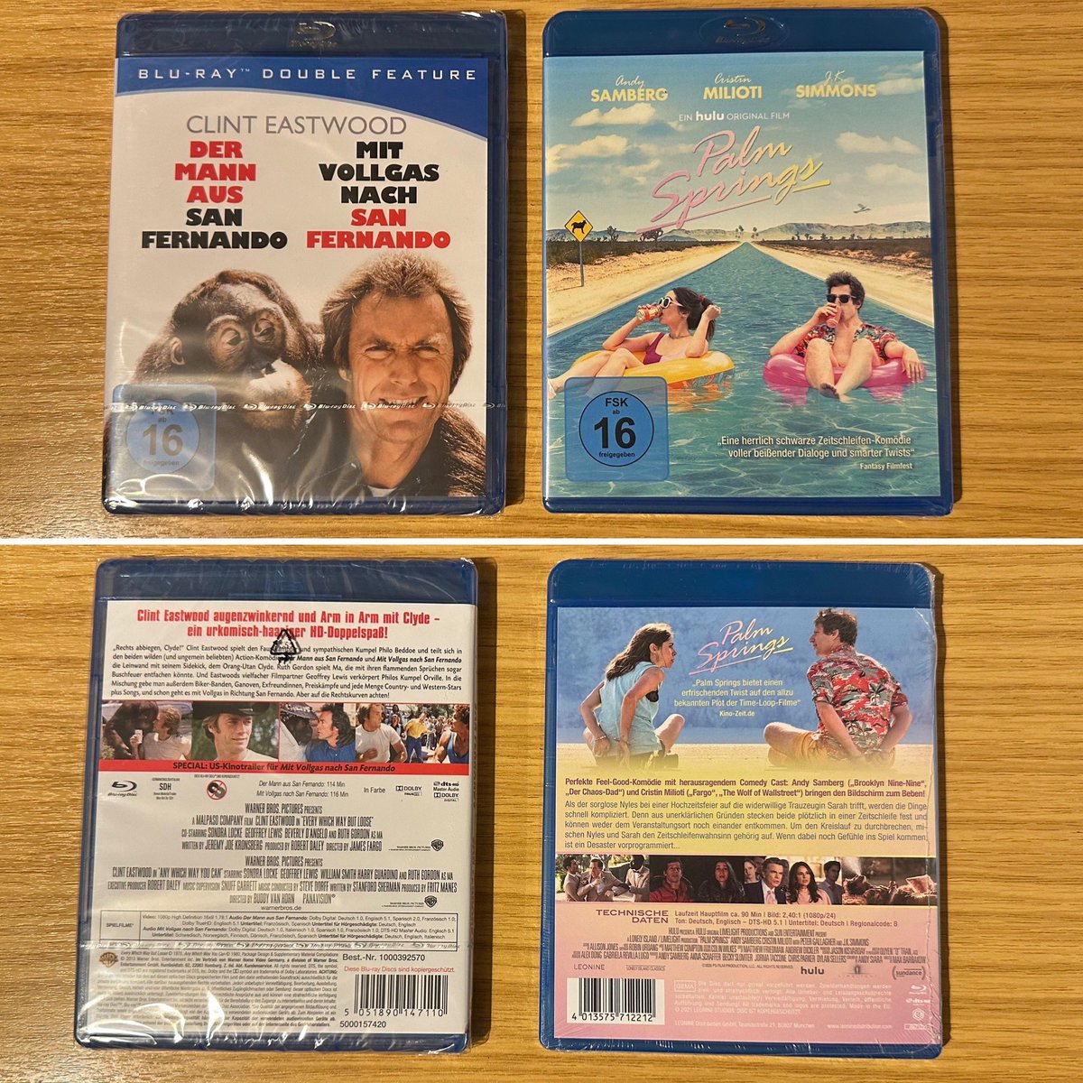 s77tux's tweet image. #LatestAdditions to my #BlurayCollection are a couple of German releases: #ClintEastwood action/comedy double-feature #EveryWhichWayButLoose &amp;amp; #AnyWhichWayYouCan as well as @AndySamberg sci-fi rom-com #PalmSprings… #Bluray #PhysicalMedia #KeepDiscsAlive