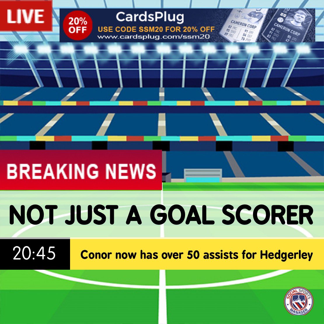 A couple of milestones today as <a href="/r0rysc0tt/">Rory Scott</a> got his 50th goal and a couple of assists sees <a href="/Con2994/">CH</a> pass 50 assists for the club 🦔