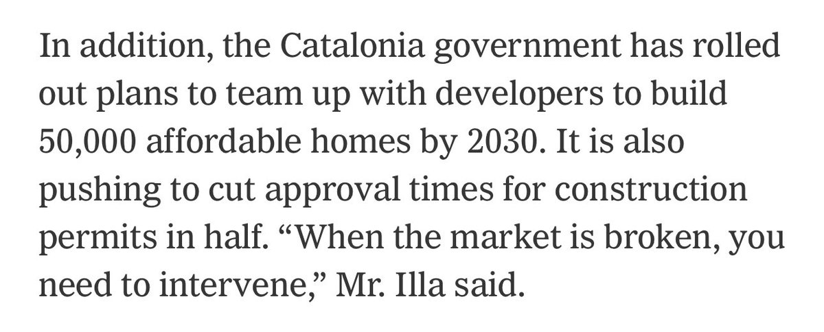 To address their housing crisis, Barcelona is instituting the Bernie 2020 One True Housing Plan: rent control, upzoning, build build build