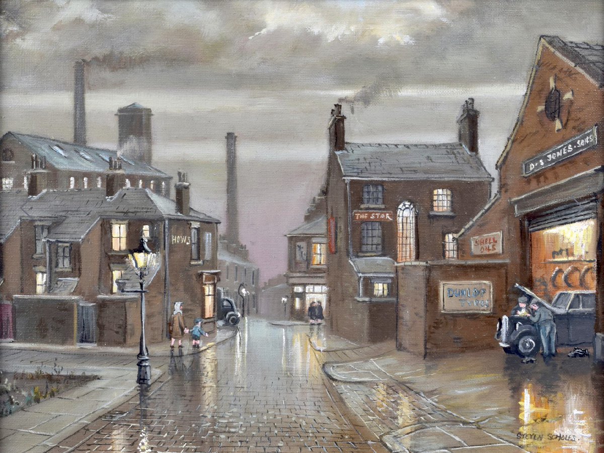 Grim Art (@grimartgroup) on Twitter photo One in honour of <a href="/stephensparrow8/">Stephen Sparrow</a>, who over the years has graciously allowed me to plunder and share works from his regular, stellar #NorthernArt Sales <a href="/Wilson55Auction/">Wilson55 Auctioneers & Valuers</a>
Sincere thanks, Stephen 🫡🙏🏻
Back Street Garage, Manchester by Steven Scholes (b. 1952) One in honour of <a href="/stephensparrow8/">Stephen Sparrow</a>, who over the years has graciously allowed me to plunder and share works from his regular, stellar #NorthernArt Sales <a href="/Wilson55Auction/">Wilson55 Auctioneers & Valuers</a>
Sincere thanks, Stephen 🫡🙏🏻
Back Street Garage, Manchester by Steven Scholes (b. 1952)