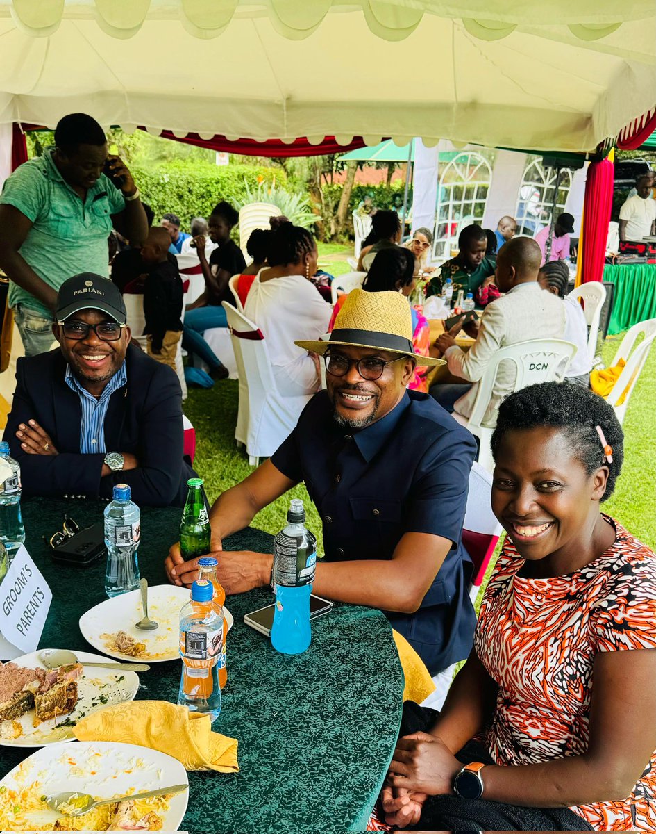 silasjakakimba's tweet photo. MR. & MRS. TOM OUMA & WUON DAYAT, Attending a fun-filled Wedding Ceremony of my Son Collins Okaka and his Better Half - Liz. We welcome Nyar Kisumo Karateng to The Kakiimba Nation, Subaland. As I said in my brief remarks - Marriage, remains a Good Thing and aligns fully with God's idea for Men and Women. Congratulations to the newlyweds!