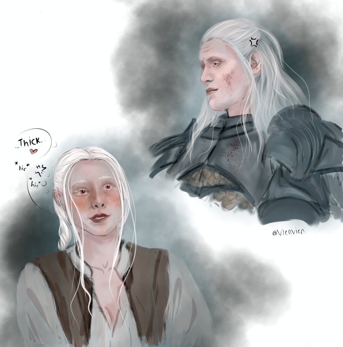Guvants's tweet image. Drunk x angry #daemyra  idk

 #Rhaenyra #daemon