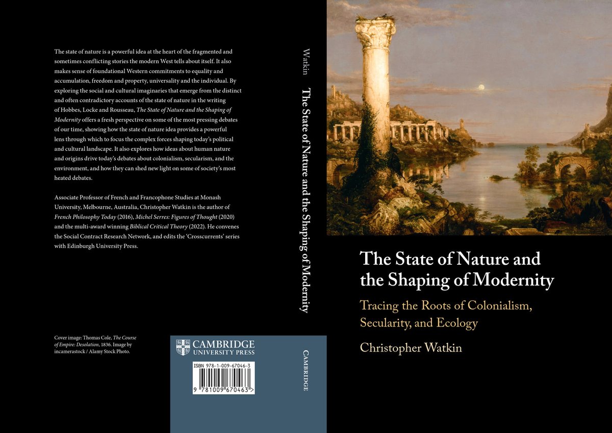 "The State of Nature and the Shaping of Modernity" is one step closer to coming out: it now has a cover design.
Expected publication date, some time late in 2025.
If you'd like to know more, here's a reading of the Introduction: youtube.com/watch?v=Ciw6-x…