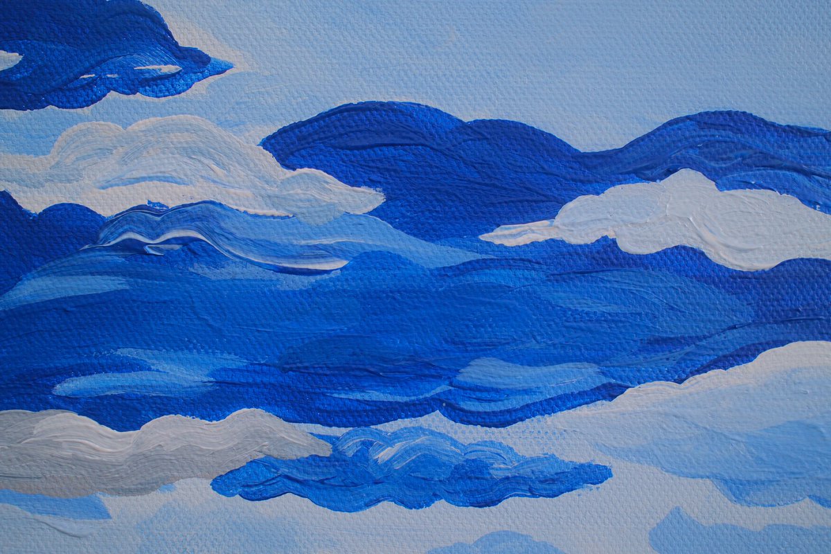 Gmarz010's tweet photo. I choose to name this painting Reverie because, it means a state of being lost in one’s thoughts, like daydreaming. It often implies a peaceful, dreamy, or imaginative state of mind. I feel all these things when I look at this painting and as I was creating it. I hope yall like it🙏