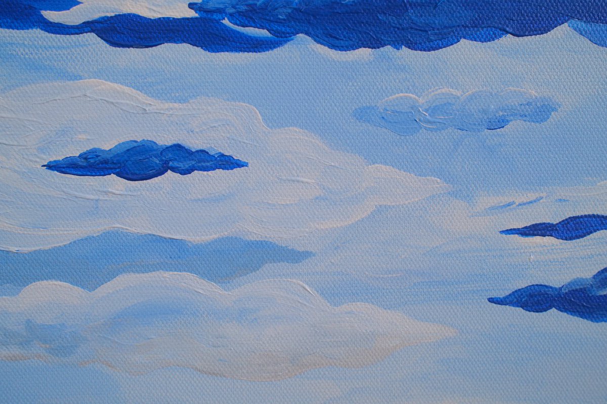 Gmarz010's tweet photo. I choose to name this painting Reverie because, it means a state of being lost in one’s thoughts, like daydreaming. It often implies a peaceful, dreamy, or imaginative state of mind. I feel all these things when I look at this painting and as I was creating it. I hope yall like it🙏