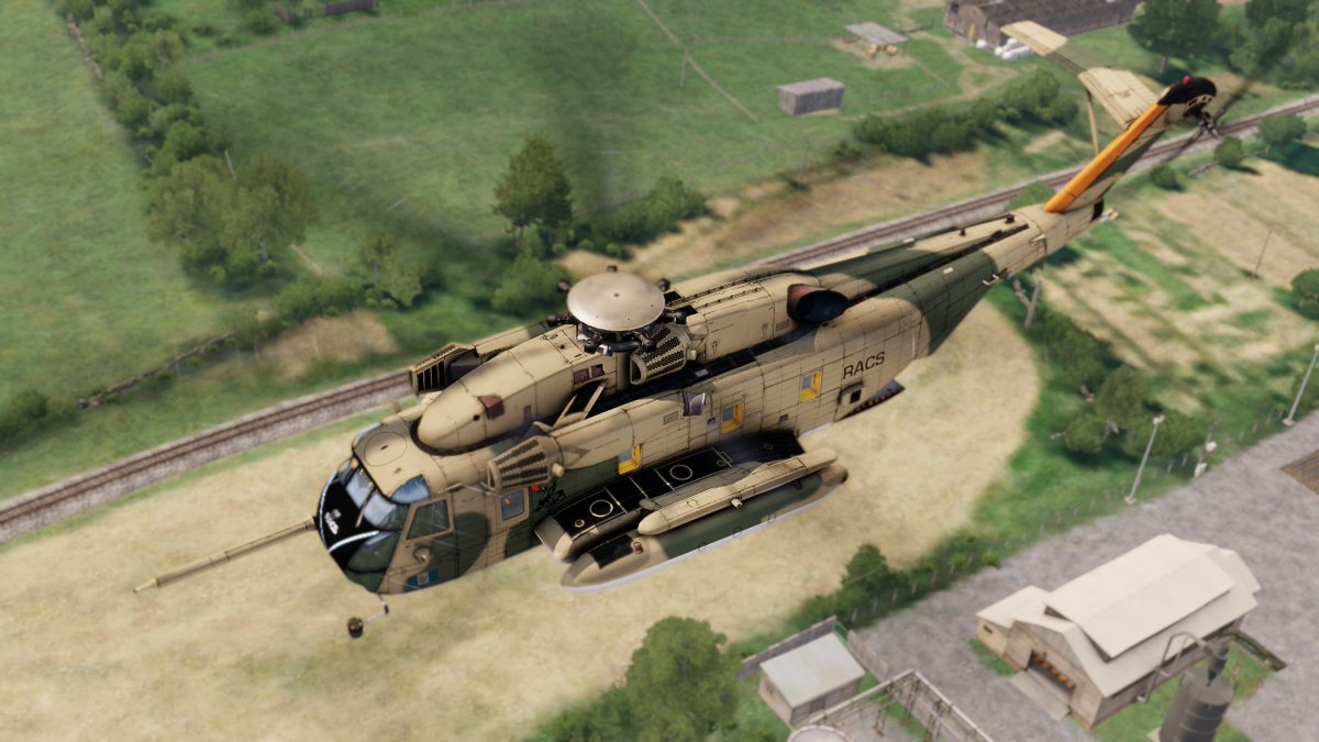 Viper1Zero's tweet image. CH-53ES Sea Stallion of the incredible @ProjectRacs mod. One of my favorite camo schemes of any mod. #Arma3
