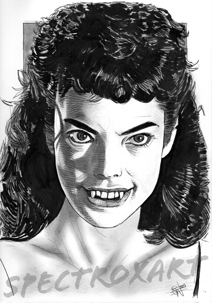 Andrée Melly as Gina (Hammer's The Brides of Dracula).

#hammerhorror #hammerproductions #hammerfilms #thebridesofdracula #andreemelly #penandink #artcommission 

A4 Ball-Point Pen &amp; Pencil.

ebay.co.uk/usr/spectroxart