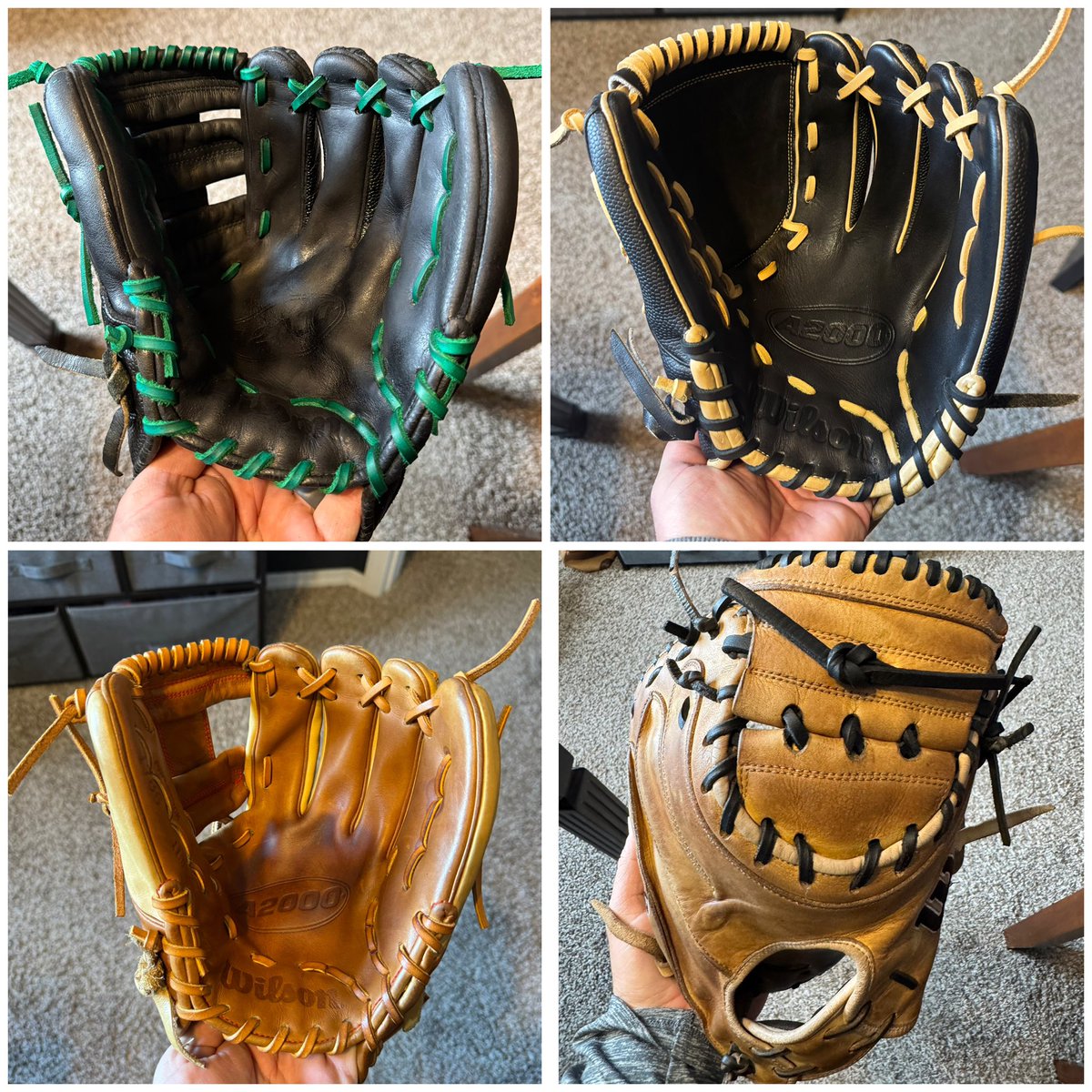 MWGloveWorks's tweet photo. It’s been a busy month working on gloves! I know the players need their gloves so the goal is to get them turned around and back on the field as quickly as I can. Thanks to everyone for trusting in me to work on your gloves. #gLOVE #relacedontreplace https://t.co/UMz84l8Ht8