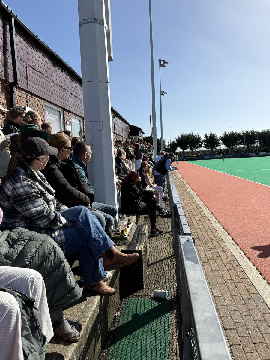 Just a small part of the huge crowd at Polo Farm Sports Club today to see Canterbury Men’s 1s beat Bath Buccaneers 6-0 to stay up in National Div 1 South.