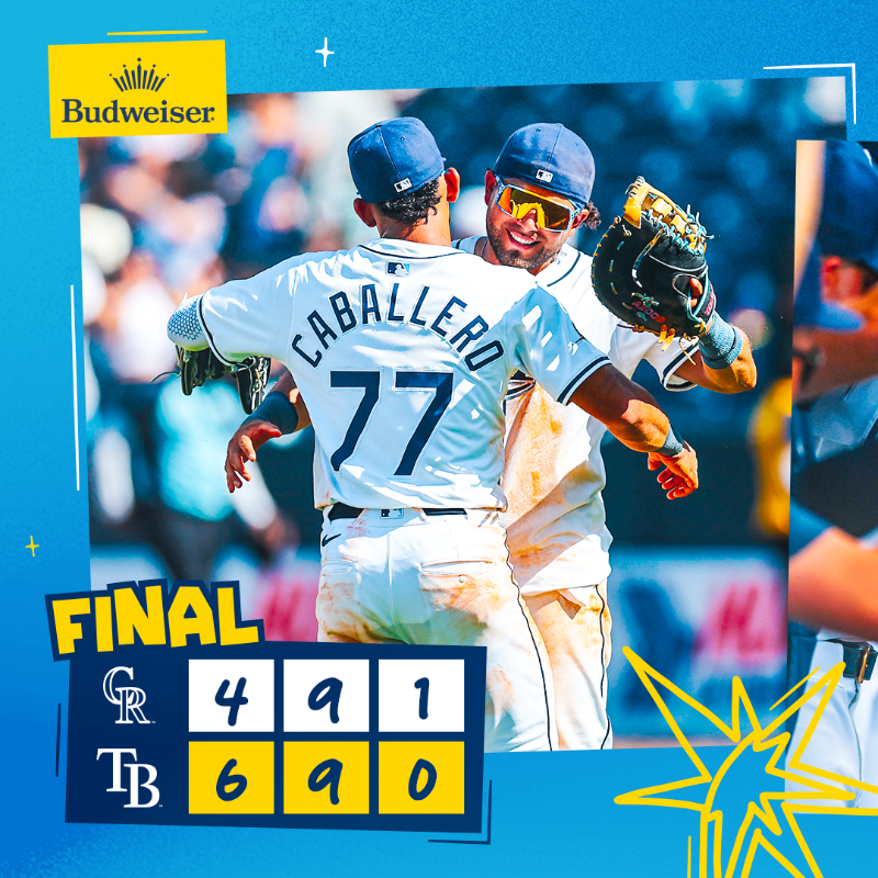 RaysBaseball's tweet photo. Covered our bases 😜

@Budweiserusa