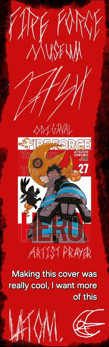 Lucas86594830's tweet photo. Tive me senti na obrigação de fazer esta tbm, uma das mais legais 🔥🔥
#fireforcemuseum #fireforce #炎炎ノ消防隊 https://t.co/uDAllG8zuW