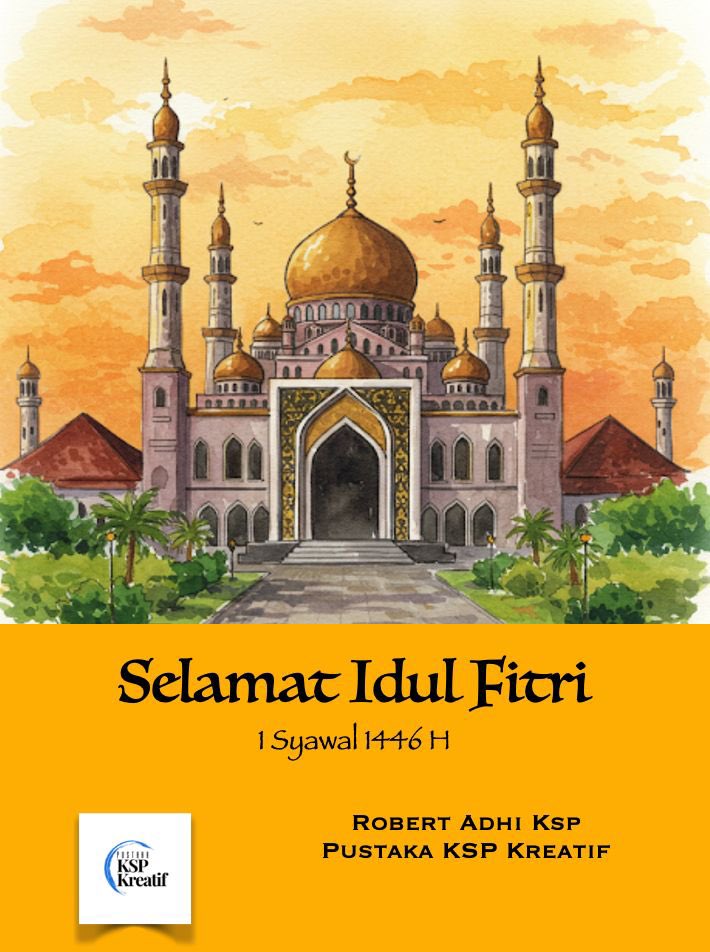 Kepada sahabat-sahabat Muslim terkasih, Selamat Idul Fitri 1446 H. Mari sambut hari kemenangan dengan hati yang bersih dan penuh rasa syukur. Semoga kita semua kembali fitri (Robert Adhi Ksp/Pustaka KSP Kreatif <a href="/KspKreatif/">Pustaka KSP Kreatif</a>)