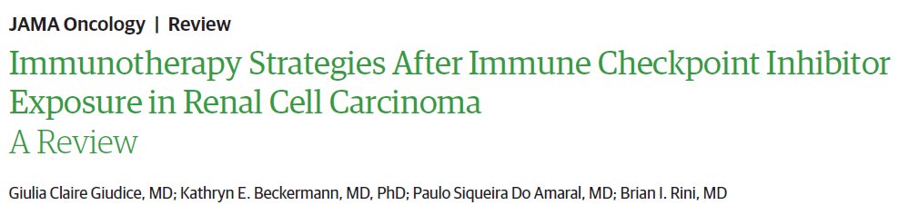 Giulia Claire Giudice (@giulia_claire) on Twitter photo 1/7 ๐จ Newly published <a href="/JAMAOnc/">JAMA Oncology</a>! Deep dive into strategies for RCC patients progressing on ICIs ๐จ
A comprehensive review on the latest data and emerging approaches. Read here: ๐งต๐jamanetwork.com/journals/jamaoโฆ
#RCC #Immunotherapy #JAMAOncology 1/7 ๐จ Newly published <a href="/JAMAOnc/">JAMA Oncology</a>! Deep dive into strategies for RCC patients progressing on ICIs ๐จ
A comprehensive review on the latest data and emerging approaches. Read here: ๐งต๐jamanetwork.com/journals/jamaoโฆ
#RCC #Immunotherapy #JAMAOncology