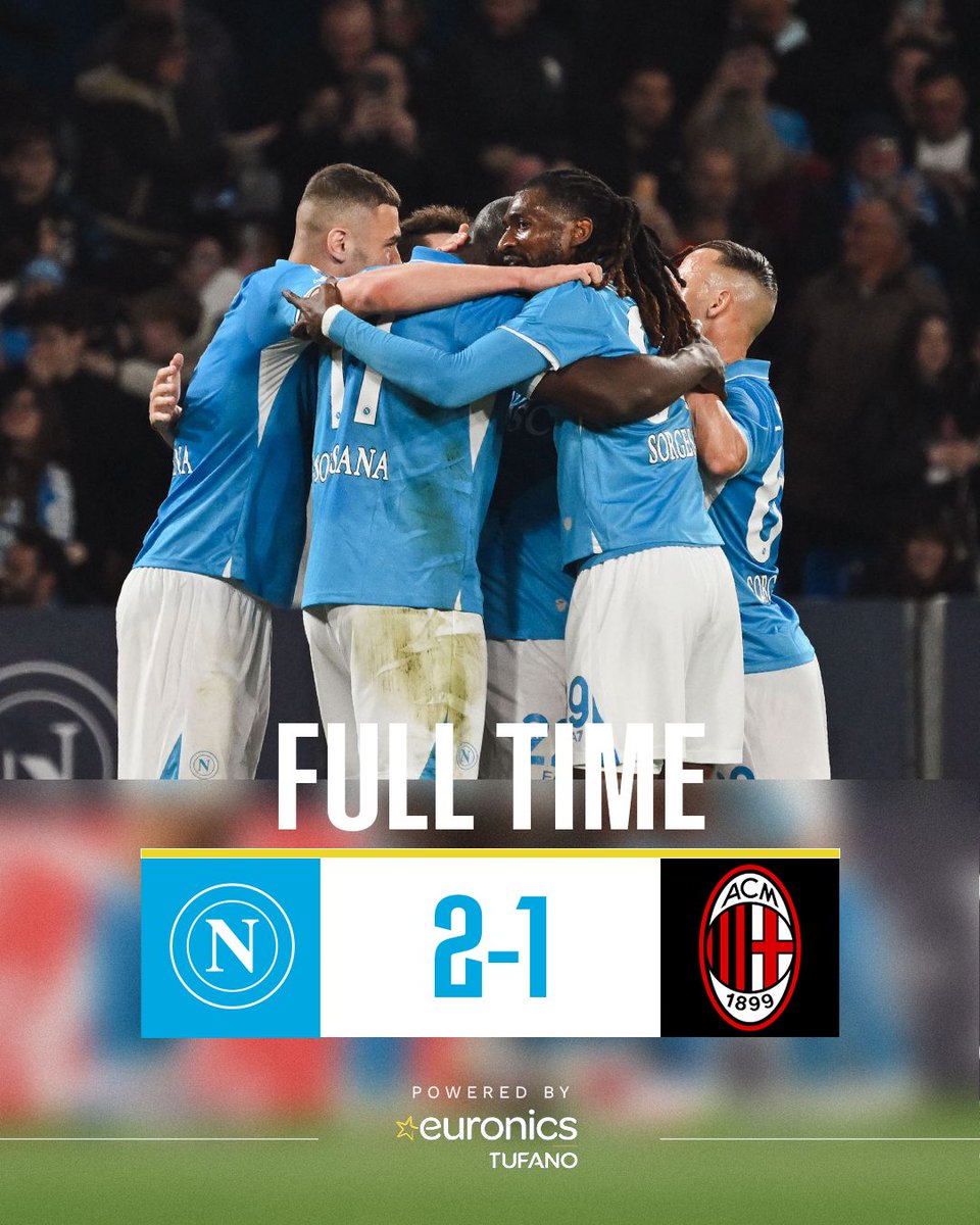 ⏹️ Full time: #NapoliMilan 2-1

💙 #ForzaNapoliSempre