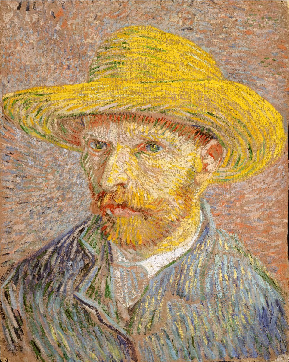 "There is nothing more truly artistic than to love people.”—Vincent van Gogh⁣
⁣
Happy birthday to the one and only Vincent van Gogh. 🌻 
⁣
Van Gogh produced more than 20 self-portraits during his stay in Paris from 1886–88. Short of funds but determined to hone his skills as a