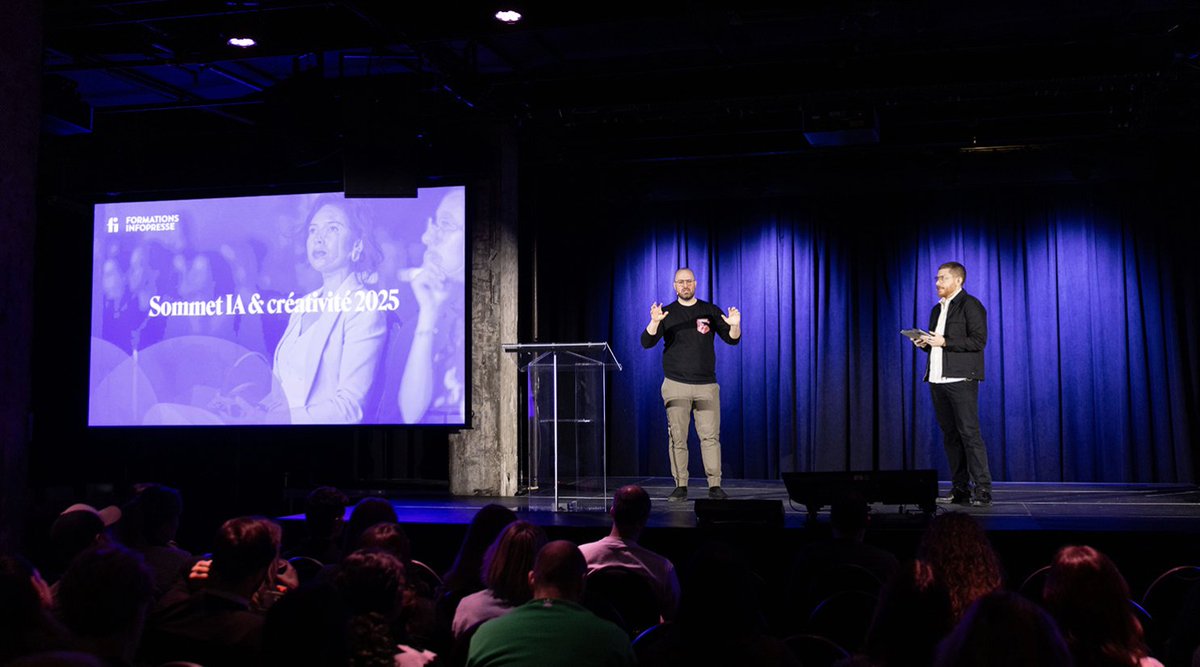 🔍 L’IA au service de l’innovation!

Retour sur le Sommet IA &amp; Créativité 2025, où expert·es et créatif·ves ont partagé leurs réflexions sur l’impact de l’IA en marketing et communication. 

Découvrez les moments forts du Sommet ici : infopresse.com/blogue/sommet-…