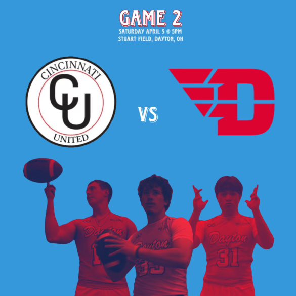 April 5th we will be at UD!!! Cincy United will be in 7on7 action!!
