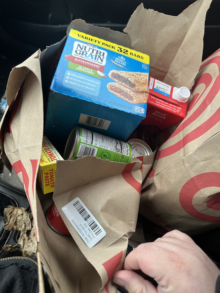 MooseMan7's tweet photo. @Target this is how I was handed my bag in Newburgh NY just now for a drive up order, seriously?? https://t.co/frDDPTgif9