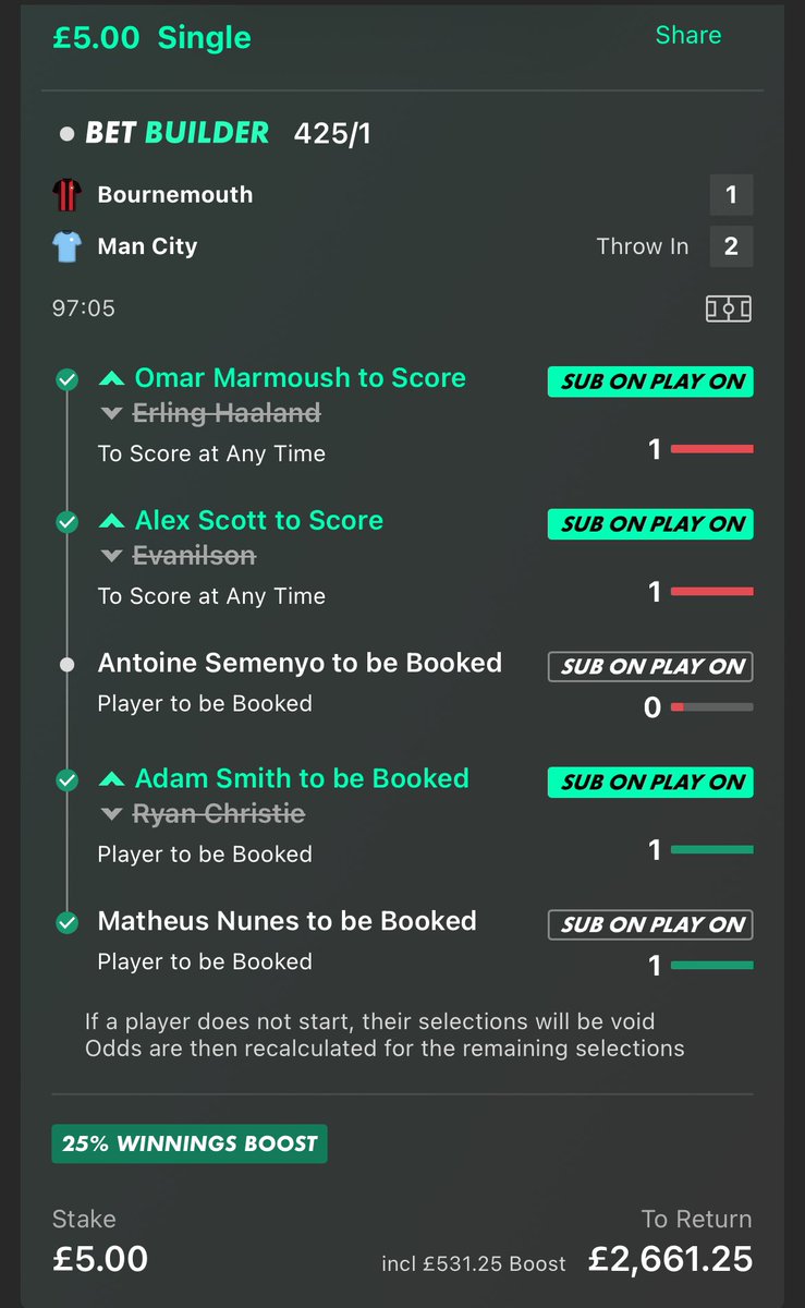 sheffieldBen's tweet photo. @AFCmorgan_ @bettingvillage Feel your pain pal mine was for 2.6k 🙈 https://t.co/DWBXW6ADWd