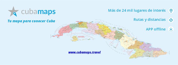 CubaMaps's tweet photo. Oriéntate y viaja con #CubaMaps
👉 Disponible en Apklis
#CubaUnica #Cuba https://t.co/LaxD1mntvg