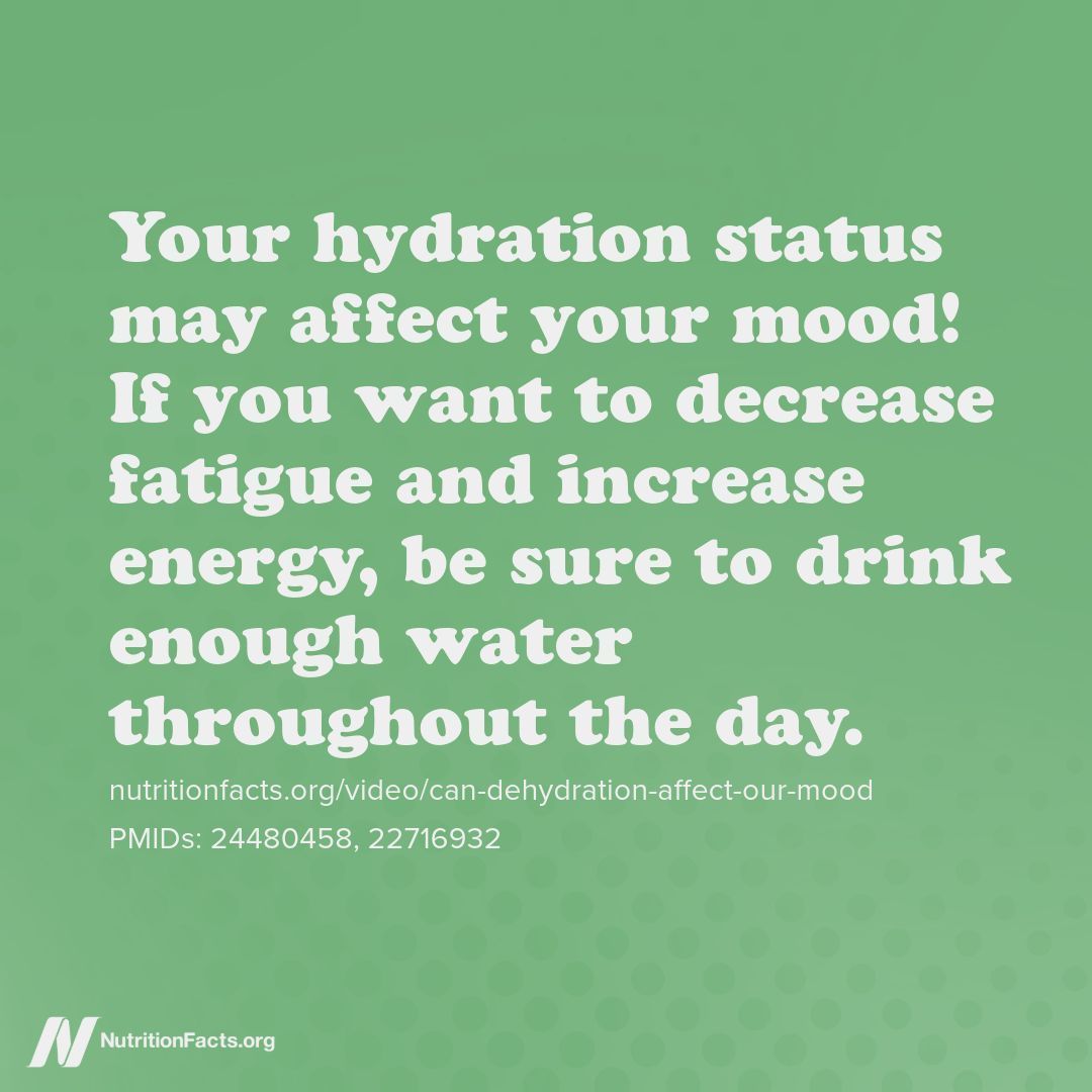 Not drinking enough fluids has also been shown to increase sleepiness and fatigue, lower energy, and reduce alertness. It may even increase feelings of confusion. bit.ly/2CsCLGx