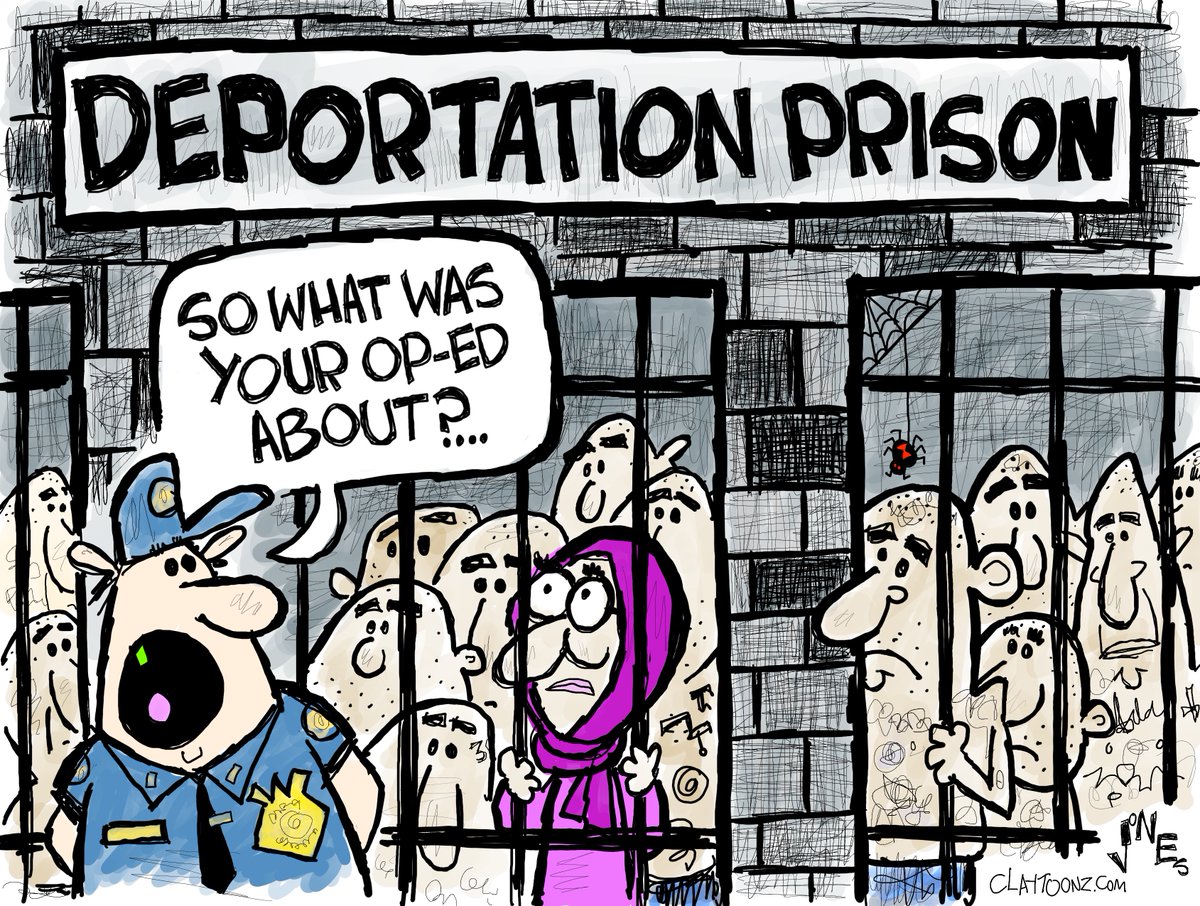 claytoonz's tweet photo. The so-called free speech absolutists and champions are deporting people for what they say. #RuemeysaOEztuerk #Visa #FreeSpeech #Greencards #Studentprotesters #mahmoudkhalil #FirstAmendment #Deportations https://t.co/wYUkBZzeRs