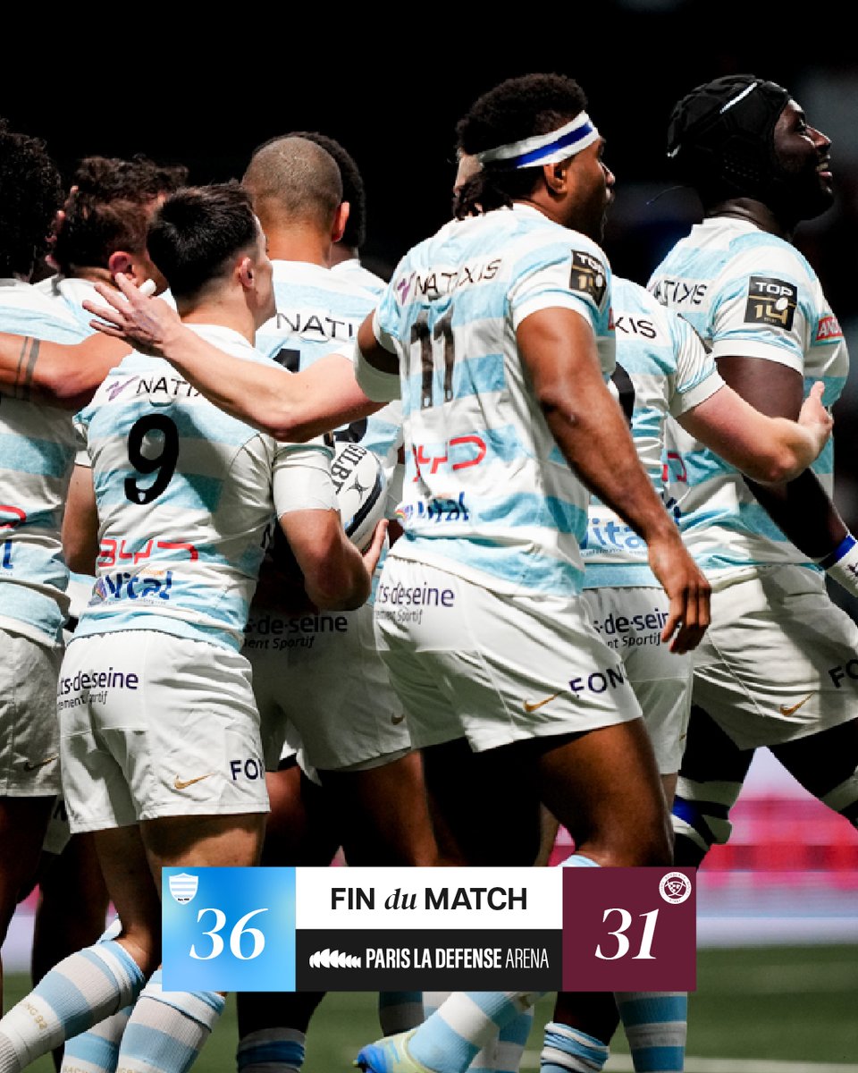 😍 𝗩𝗜𝗖𝗧𝗢𝗜𝗜𝗜𝗜𝗥𝗥𝗥𝗥𝗘𝗘𝗘𝗘𝗘𝗘
Victoire du Racing 92 face à l’UBB après un énorme match 🔥

🫶Merci la famille pour votre soutien ce soir, vous avez été énorme !!!

#RacingFamily #R92UBB