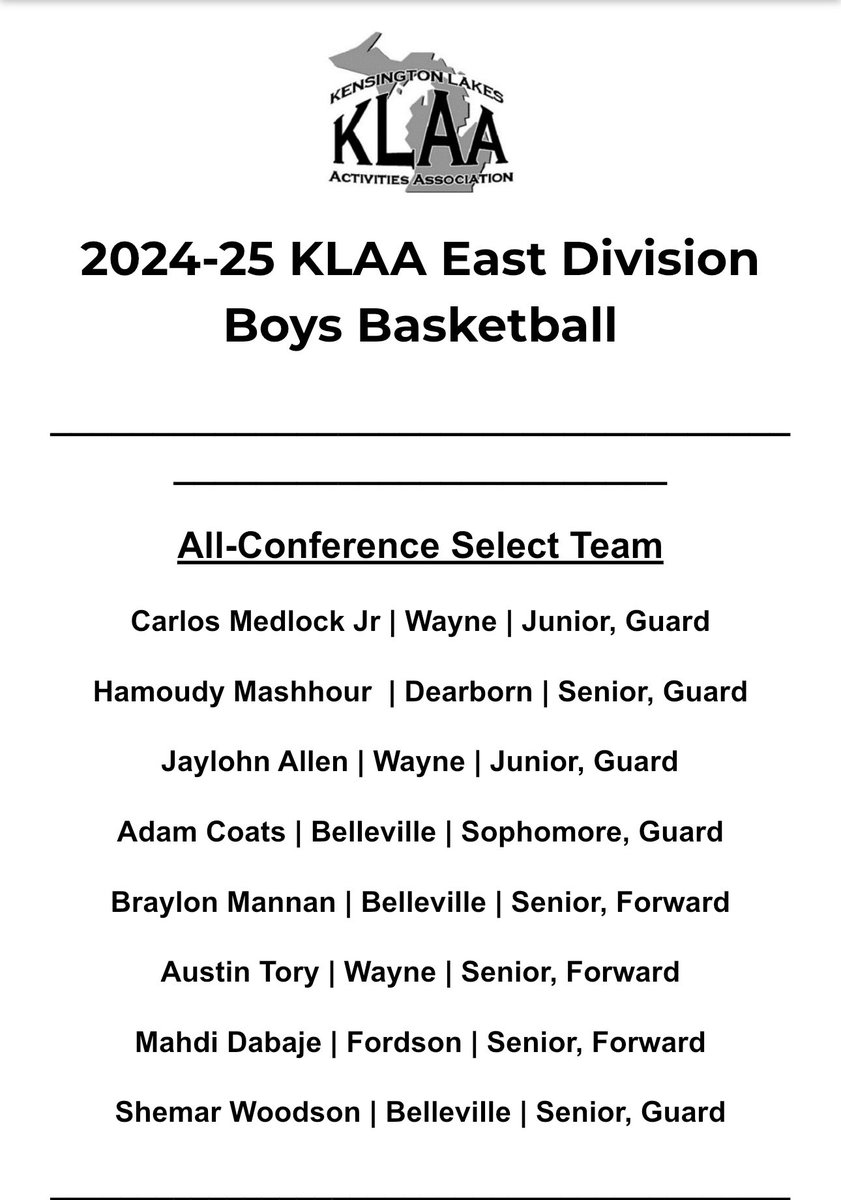 Congrats to Senior F Mahdi Dabaje who was selected to the KLAA All Conference Select Team! 

Dabaje led our team in Points and Rebounds.

Dabaje averaged 18.1 PPG, 8.2 RPG for us this season.

🚜🚜🚜