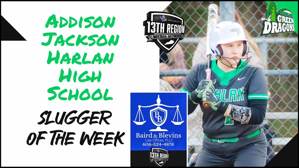 Baird &amp; Blevins Law Offices, PLLC Fastpitch Slugger of the Week: Addison Jackson, Harlan High School