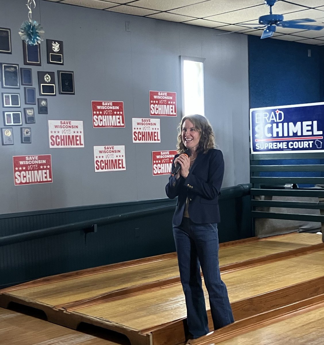 📍 Stops 1 &amp; 2 today: 
Sheboygan &amp; Manitowoc

No amount of dreary rain could keep these groups from getting together. They know how important Tuesday’s election is, and that I am the only candidate that will restore our high standards!
