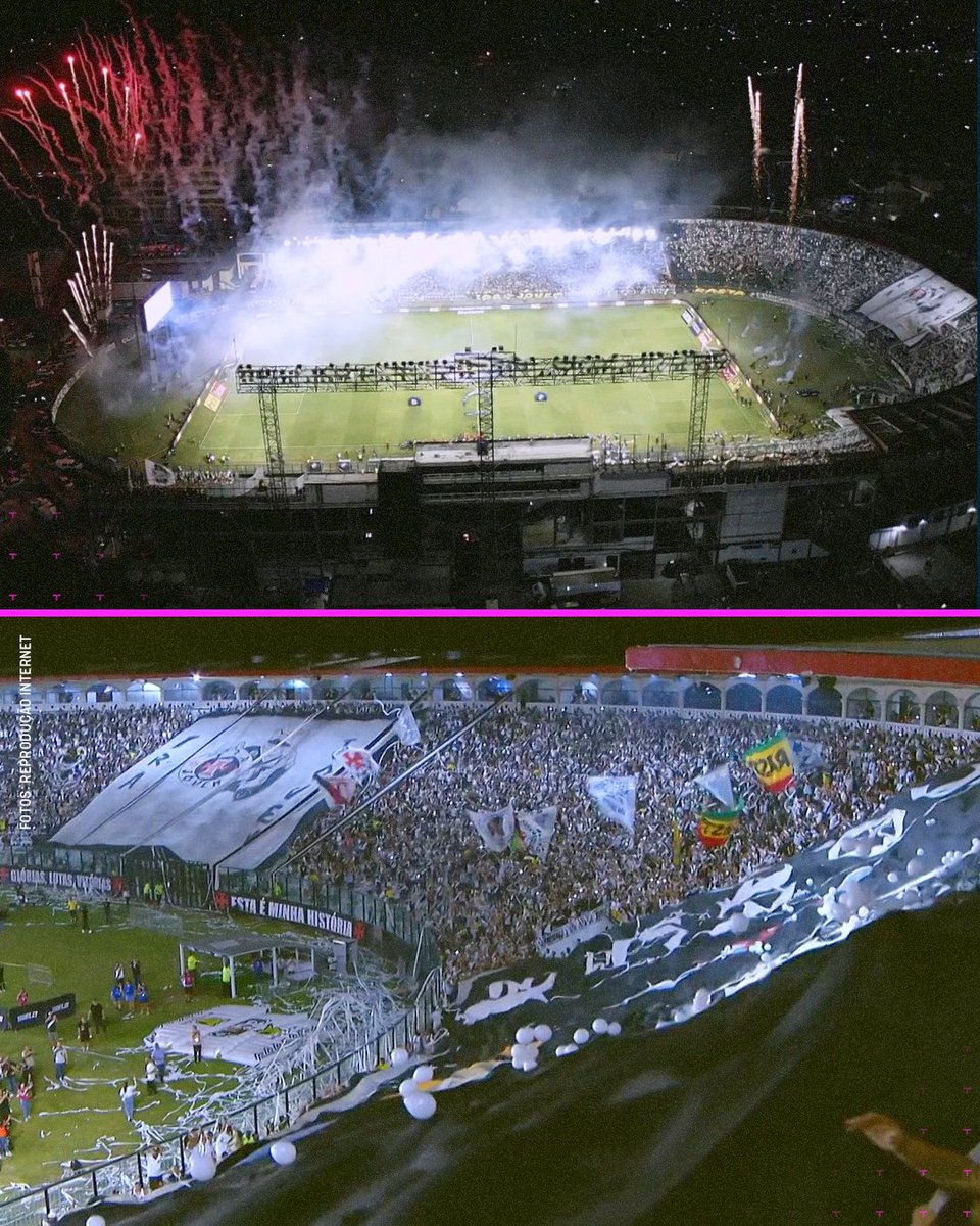 O CALDEIRÃO TÁ FERVENDO!!! 💢🔥 A torcida do Vasco esgotou os ingressos e faz uma festa absurda antes do duelo contra o Santos pela estreia do #Brasileirão2025