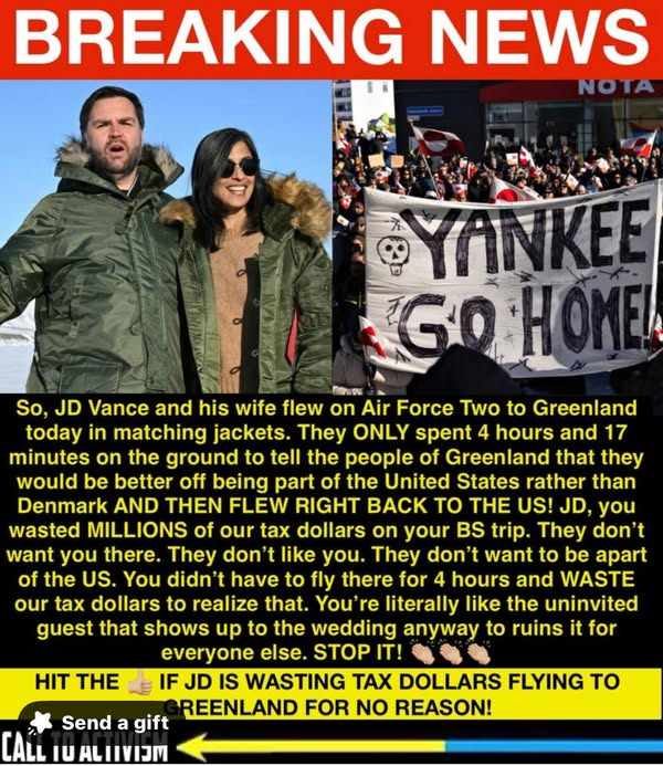 RustyFairbanks's tweet photo. Where's that DODE group cutting *this* wasteful expenditure of US taxpayer dollars? Neither Greenland nor Denmark want any of Trump's BS - and neither do Americans. Of course, we don't want Trump or Vance either. https://t.co/myHgaqZBaY