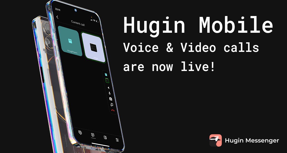 🚨 News from the Hugin team: Voice &amp; Video calls are now live on Hugin Mobile Beta! 🗣️📹 Speak with your friends without any middle men, which means lower latency and higher privacy! Simply amazing 🔥 Get it on TestFlight or on our GitHub today! 🫡 github.com/kryptokrona/hu…