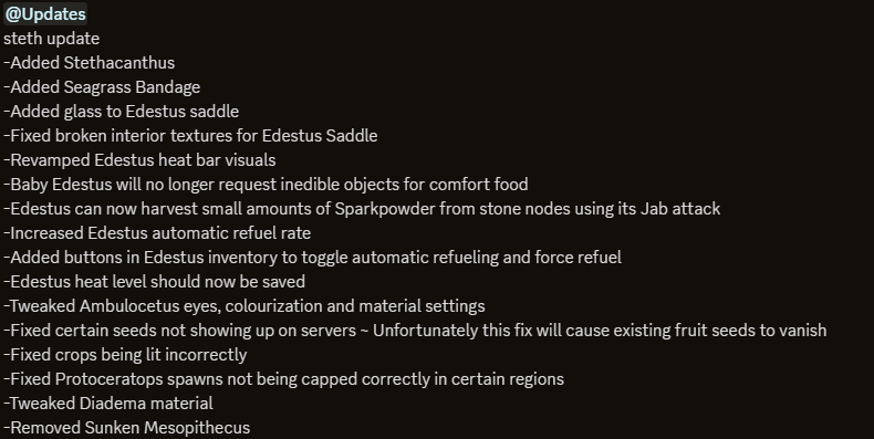 Additions Mod Update!

We have just released the Steth Update! Tame the adorable little shark pup Stethacanthus! Their innate senses will be a huge asset when searching the seas for dev notes, max level dinos and more.

#playARK #ARKSurvivalAscended #ARKModding #UE5 #TSW #Update