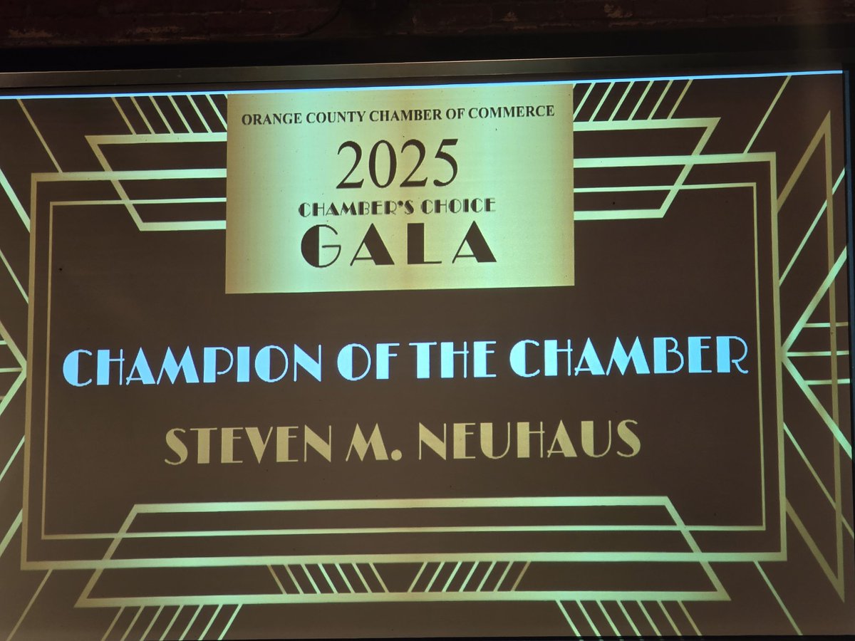 Always great getting together with so many friends, neighbors and business associates, at the Orange County Chamber Gala. Big thanks to the Chamber staff who work so hard to put this together every year. Proud to be a Board Member and sponsor!