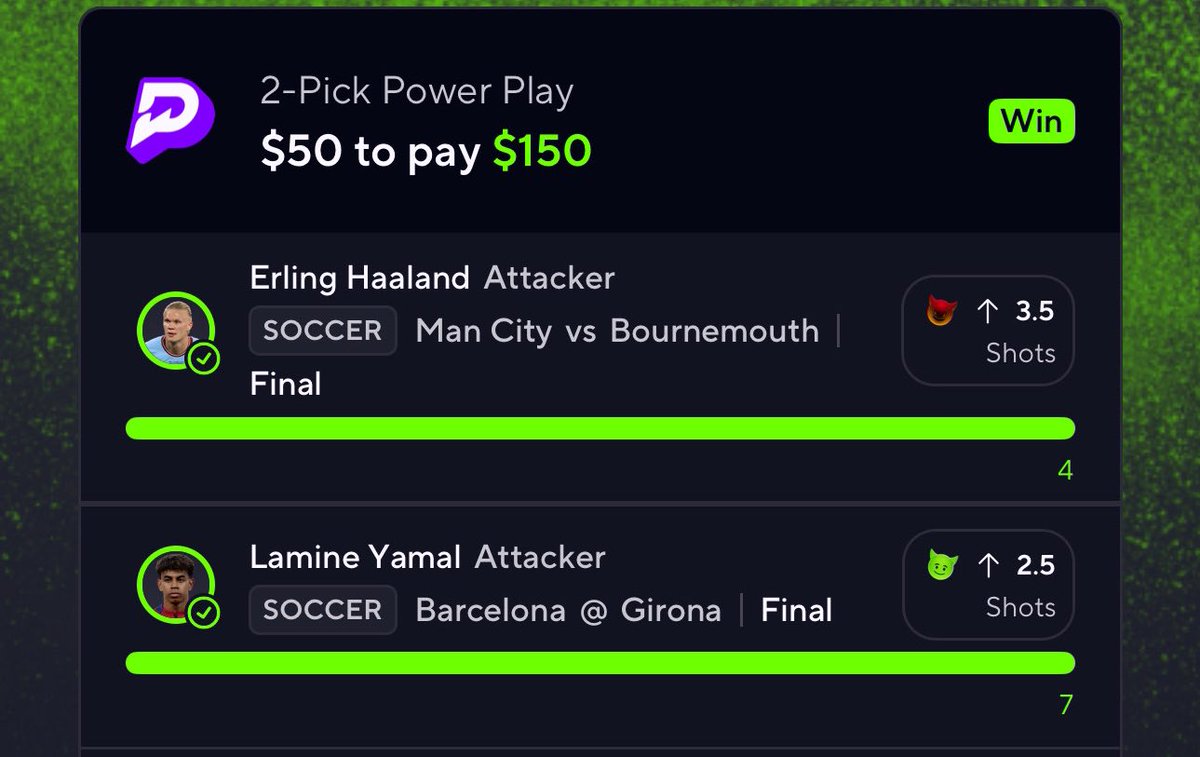 PotdPrizepicks's tweet image. $100 or FREE VIP💯 to 3 people that RT/LIKES

SWEPT DAY🧹Heater continues🔥
All Glory to GOD💚

Recap 8/8✅ 
Julien over Clear✅
Ginter over Clear✅
Jubal over Passes✅
Lefort over Passes✅
Lamine over Shots✅
Haaland over Shots✅
Lienhart over Passes✅
Cresswell over Passes✅