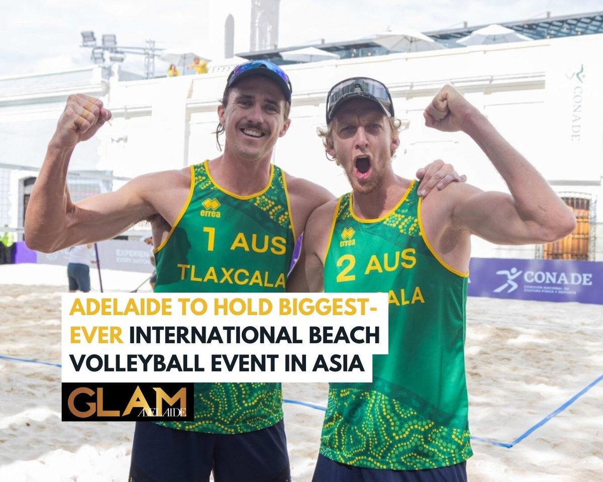 glamadelaide's tweet photo. WORLD BEACH VOLLEYBALL CHAMPIONSHIPS ๐๐๐
Tickets are on sale now! >> https://t.co/Y5huMnQPkg
#glamadelaide #adelaide #southaustralia #seesouthaustralia #ichoosesa https://t.co/f1EgkmJYD6