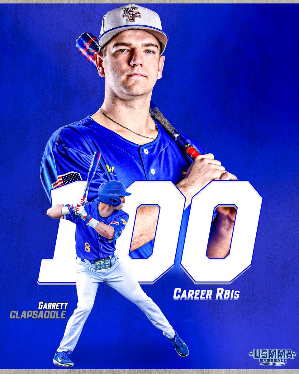 USMMA_Baseball's tweet photo. Congratulations to senior Captain Garrett Clapsaddle, on reaching the 100 RBI plateau!  He’s been a workhorse behind the plate for us and a beast at the plate all four years! Next stop Top 5 for a career in #OURAcademy history! https://t.co/uQPQRqnyyO