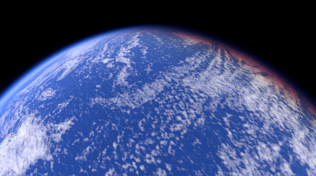 Spaceflight_Sim's tweet image. Some shots from space. I'm really happy with how the clouds are turning out.