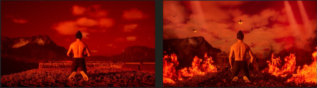 Little bit of progress 😀
Before and After scene
#UnrealEngine #Animation  #Cinematics