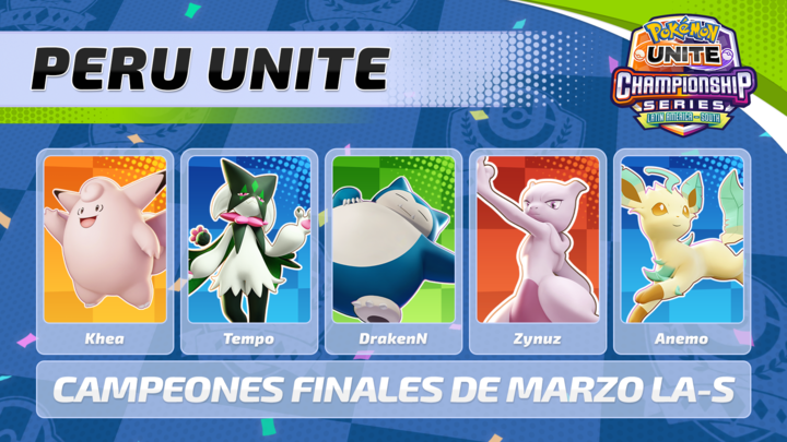 Pokémon UNITE Championship Series LATAM (@unitelatam) on Twitter photo ¡Y los campeones de la región LA-S son <a href="/Peru_GG/">PERÚ ✈️ 🇺🇸</a>! 🏆 Un torneo espectacular con una victoria merecida. ¡Felicitaciones a los ganadores y a todos los equipos!
#PokemonUNITE | #UNITEesports ¡Y los campeones de la región LA-S son <a href="/Peru_GG/">PERÚ ✈️ 🇺🇸</a>! 🏆 Un torneo espectacular con una victoria merecida. ¡Felicitaciones a los ganadores y a todos los equipos!
#PokemonUNITE | #UNITEesports