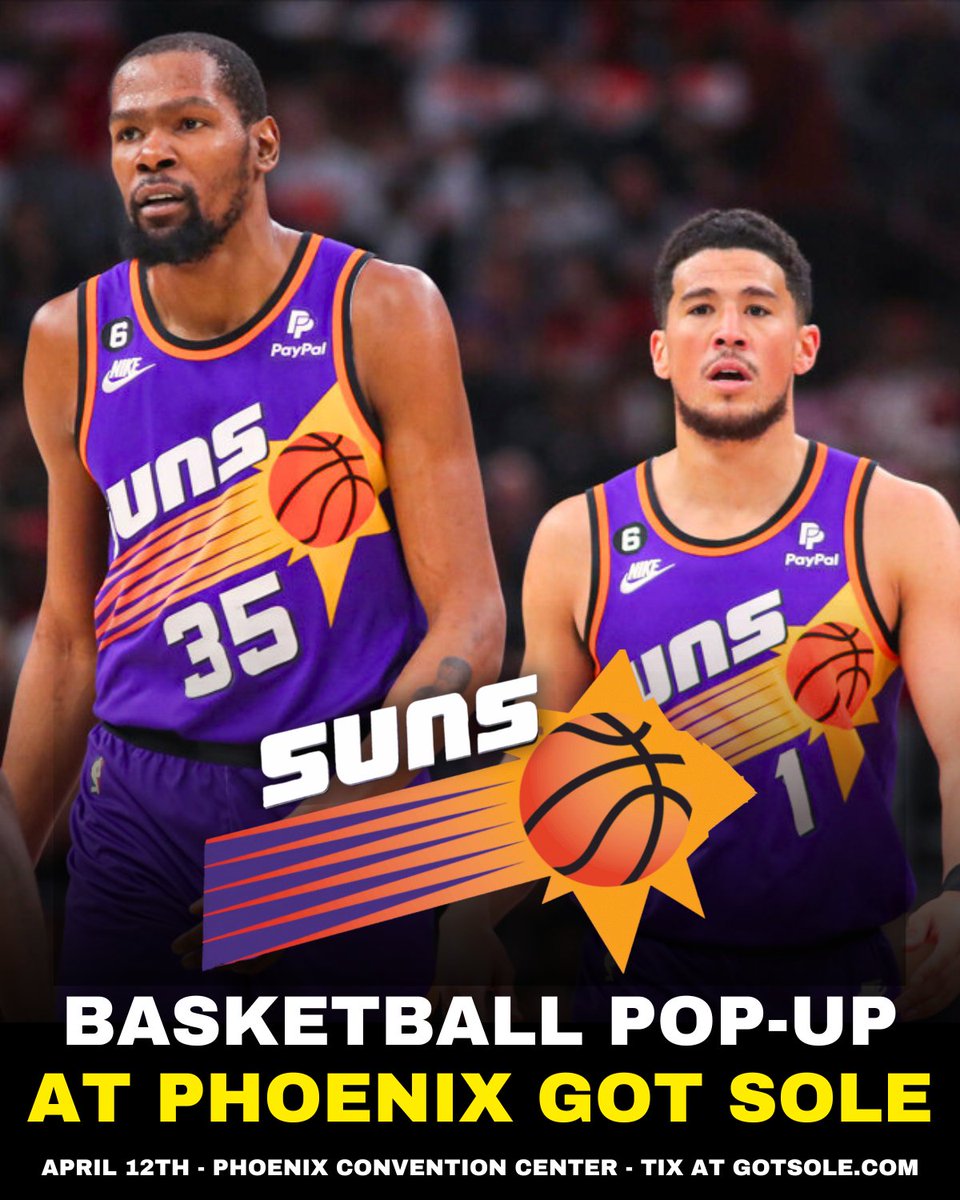 Got Sole (@gotsole) on Twitter photo The <a href="/Suns/">Phoenix Suns</a> will be at Phoenix Got Sole on April 12th… don’t miss Phoenix’s best sneaker event 📷 The <a href="/Suns/">Phoenix Suns</a> will be at Phoenix Got Sole on April 12th… don’t miss Phoenix’s best sneaker event 📷