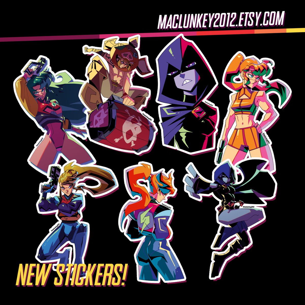 My sticker shop is finally back online! I got some new designs, as well as some old classics. Go check it out!