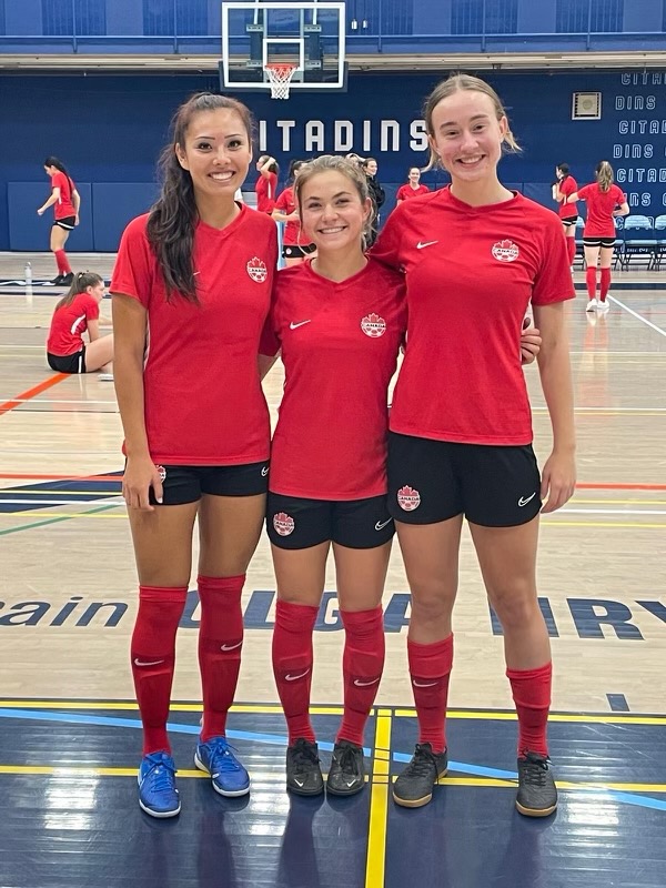 Sadie, Maya, and Noelle were in camp with the Canadian National Futsal team this weekend in Montreal!

#HornsUp🤘| #RaiseTheStandard
