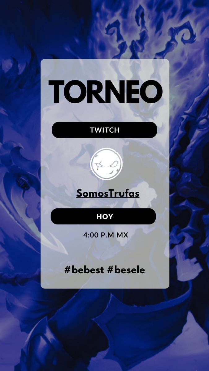 🔥 TE ESPERAMOS 🔥
 torneo en directo 🔴 
somostrufas - Twitch 
<a href="/SomosTrufas/">Somos Trufas</a>  

#LeagueOfLegends #LeagueOfLegendsFanArt