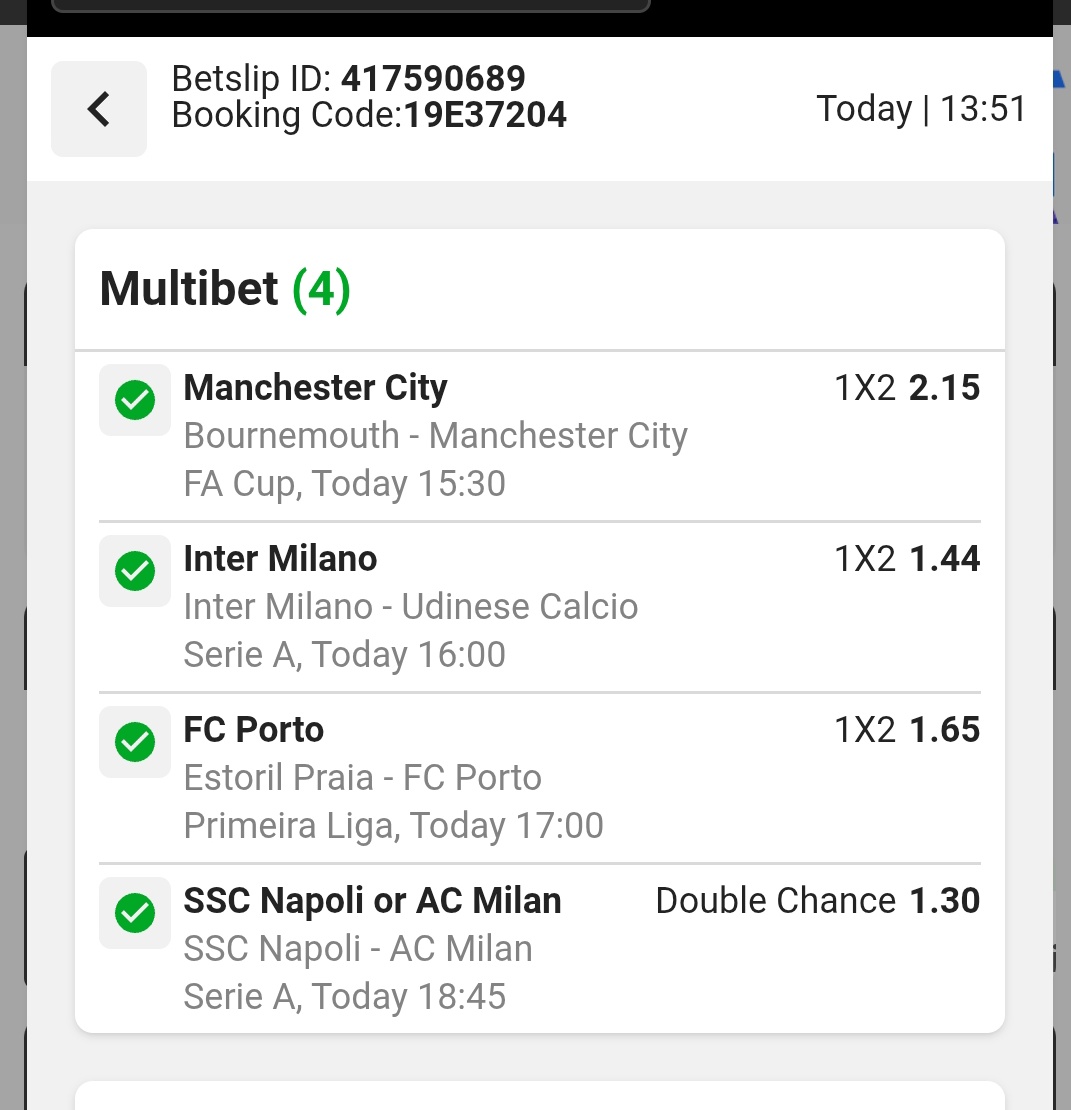 Back to Back wins only .. Congrats to 400 people of you who staked.. 
We go for another day 💥💥💥