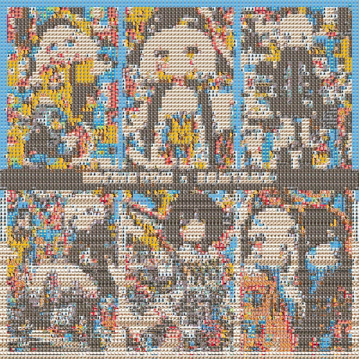 ChatGPTでモザイクアート🎨 今までの作品を上限までアップロード 指定