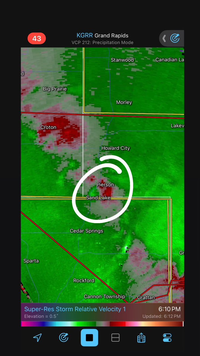 Line of storms moving through West Michigan triggered multiple tornado warnings around dinnertime — hope everyone is alright ⛈️🌪️