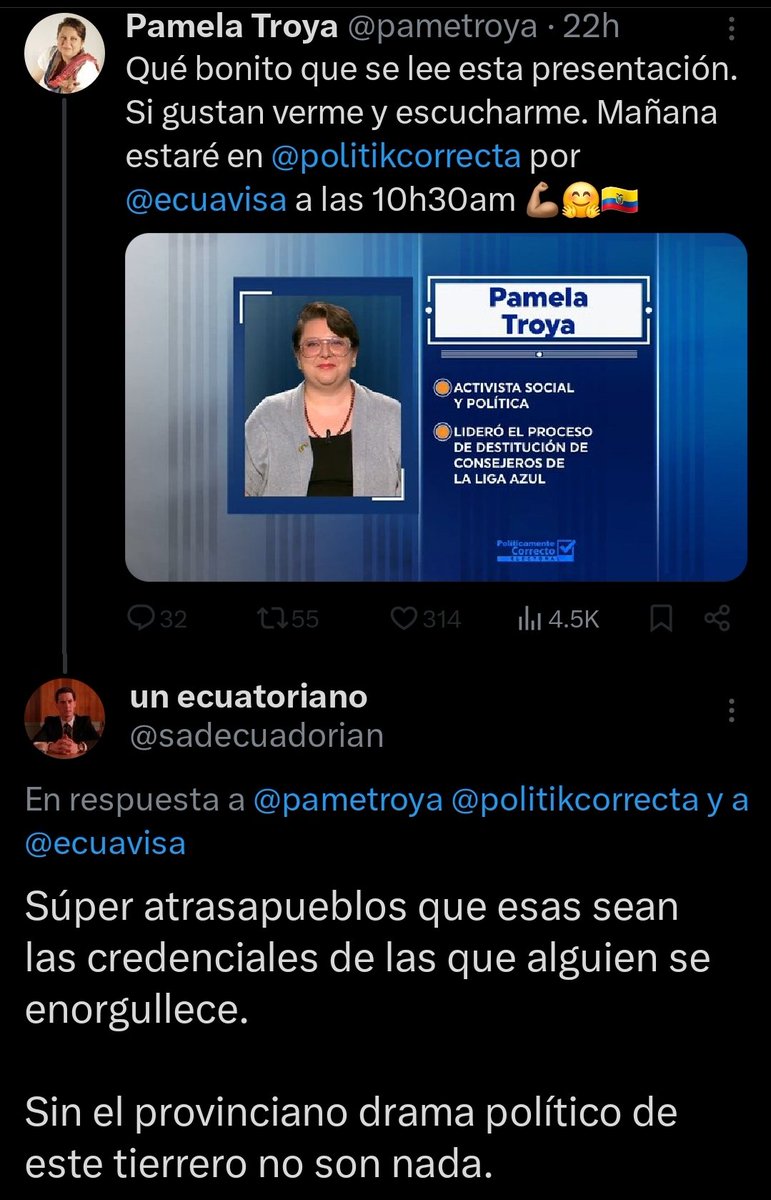Son tan mediocres que lo único que tienen para presumir es formar parte del bochinche politiquero local. Amantes del tercermundismo.

En un país sensato estos personajes no serían nadie.